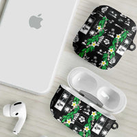 Aloha Hawaii Tuberose Lei AirPods Case Tropical Vibes Black Color - Polynesian Pride