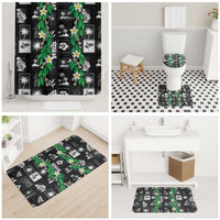 Aloha Hawaii Tuberose Lei Bathroom Set Tropical Vibes Black Color - Polynesian Pride
