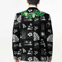 Aloha Hawaii Tuberose Lei Blazer Tropical Vibes Black Color - Polynesian Pride