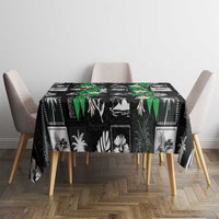 Aloha Hawaii Tuberose Lei Tablecloth Tropical Vibes Black Color - Polynesian Pride