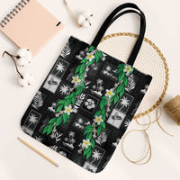 Aloha Hawaii Tuberose Lei Tote Bag Tropical Vibes Black Color - Polynesian Pride