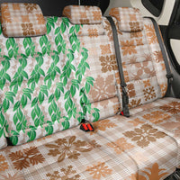 Aloha Hawaii Palaka Tuberose Lei Back Car Seat Cover Hawaiian Quilt Seamless Style - Polynesian Pride