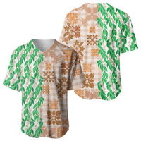Aloha Hawaii Palaka Tuberose Lei Baseball Jersey Hawaiian Quilt Seamless Style - Polynesian Pride