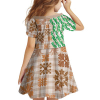 Aloha Hawaii Palaka Tuberose Lei Family Matching Off Shoulder Maxi Dress and Hawaiian Shirt Hawaiian Quilt Seamless Style LT14 - Polynesian Pride