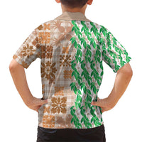 Aloha Hawaii Palaka Tuberose Lei Family Matching Short Sleeve Bodycon Dress and Hawaiian Shirt Hawaiian Quilt Seamless Style LT14 - Polynesian Pride