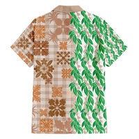 Aloha Hawaii Palaka Tuberose Lei Family Matching Short Sleeve Bodycon Dress and Hawaiian Shirt Hawaiian Quilt Seamless Style LT14 - Polynesian Pride
