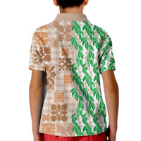 Aloha Hawaii Palaka Tuberose Lei Kid Polo Shirt Hawaiian Quilt Seamless Style - Polynesian Pride