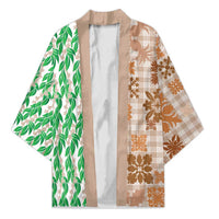 Aloha Hawaii Palaka Tuberose Lei Kimono Hawaiian Quilt Seamless Style - Polynesian Pride