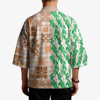Aloha Hawaii Palaka Tuberose Lei Kimono Hawaiian Quilt Seamless Style - Polynesian Pride