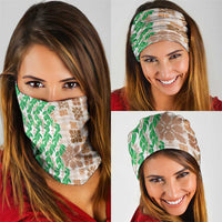 Aloha Hawaii Palaka Tuberose Lei Neck Gaiter Hawaiian Quilt Seamless Style - Polynesian Pride