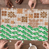 Aloha Hawaii Palaka Tuberose Lei Puzzle Hawaiian Quilt Seamless Style - Polynesian Pride