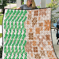 Aloha Hawaii Palaka Tuberose Lei Quilt Hawaiian Quilt Seamless Style - Polynesian Pride