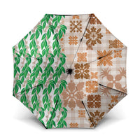 Aloha Hawaii Palaka Tuberose Lei Umbrella Hawaiian Quilt Seamless Style - Polynesian Pride