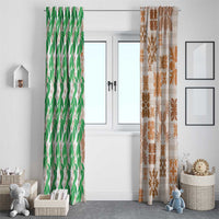 Aloha Hawaii Palaka Tuberose Lei Window Curtain Hawaiian Quilt Seamless Style - Polynesian Pride