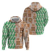 Aloha Hawaii Palaka Tuberose Lei Zip Hoodie Hawaiian Quilt Seamless Style - Polynesian Pride