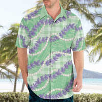 Pastel Green Hawaii Palaka Honohono Pikake Hawaiian Shirt Hawaiian Orchid Lei Polynesian Pattern - Polynesian Pride