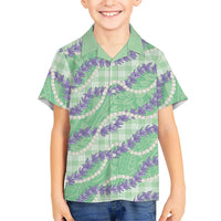 Pastel Green Hawaii Palaka Honohono Pikake Hawaiian Shirt Hawaiian Orchid Lei Polynesian Pattern - Polynesian Pride