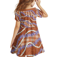 Orange Hawaii Palaka Honohono Pikake Family Matching Summer Maxi Dress and Hawaiian Shirt Hawaiian Orchid Lei Polynesian Pattern LT14 - Polynesian Pride