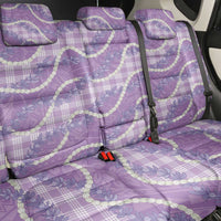 Purple Hawaii Palaka Honohono Pikake Back Car Seat Cover Hawaiian Orchid Lei Polynesian Pattern - Polynesian Pride