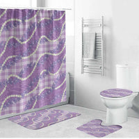 Purple Hawaii Palaka Honohono Pikake Bathroom Set Hawaiian Orchid Lei Polynesian Pattern - Polynesian Pride