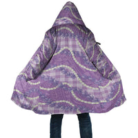 Purple Hawaii Palaka Honohono Pikake Cloak Hawaiian Orchid Lei Polynesian Pattern - Polynesian Pride