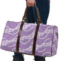 Purple Hawaii Palaka Honohono Pikake Travel Bag Hawaiian Orchid Lei Polynesian Pattern - Polynesian Pride