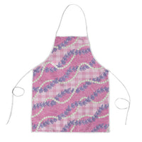 Pink Hawaii Palaka Honohono Pikake Apron Hawaiian Orchid Lei Polynesian Pattern - Polynesian Pride