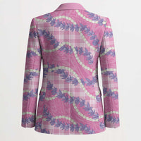 Pink Hawaii Palaka Honohono Pikake Blazer Hawaiian Orchid Lei Polynesian Pattern - Polynesian Pride