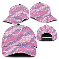 Pink Hawaii Palaka Honohono Pikake Classic Cap Hawaiian Orchid Lei Polynesian Pattern - Polynesian Pride