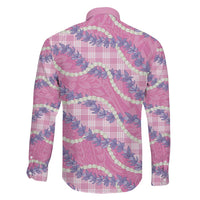 Pink Hawaii Palaka Honohono Pikake Family Matching Mermaid Dress and Hawaiian Shirt Hawaiian Orchid Lei Polynesian Pattern LT14 - Polynesian Pride
