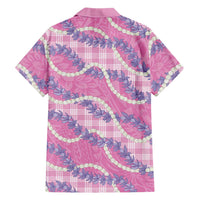 Pink Hawaii Palaka Honohono Pikake Family Matching Summer Maxi Dress and Hawaiian Shirt Hawaiian Orchid Lei Polynesian Pattern LT14 - Polynesian Pride