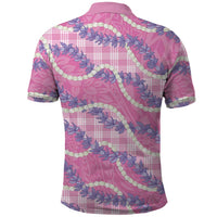 Pink Hawaii Palaka Honohono Pikake Polo Shirt Hawaiian Orchid Lei Polynesian Pattern - Polynesian Pride