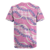 Pink Hawaii Palaka Honohono Pikake Rugby Jersey Hawaiian Orchid Lei Polynesian Pattern - Polynesian Pride