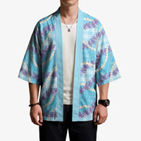 Blue Hawaii Palaka Honohono Pikake Kimono Hawaiian Orchid Lei Polynesian Pattern - Polynesian Pride