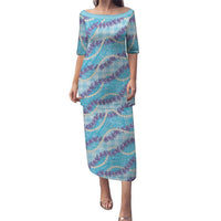 Blue Hawaii Palaka Honohono Pikake Puletasi Hawaiian Orchid Lei Polynesian Pattern - Polynesian Pride