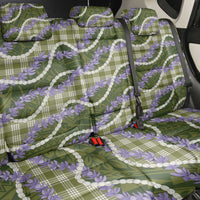 Green Hawaii Palaka Honohono Pikake Back Car Seat Cover Hawaiian Orchid Lei Polynesian Pattern - Polynesian Pride