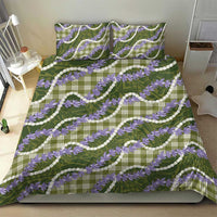 Green Hawaii Palaka Honohono Pikake Bedding Set Hawaiian Orchid Lei Polynesian Pattern - Polynesian Pride