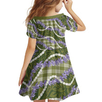 Green Hawaii Palaka Honohono Pikake Family Matching Short Sleeve Bodycon Dress and Hawaiian Shirt Hawaiian Orchid Lei Polynesian Pattern LT14 - Polynesian Pride
