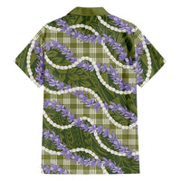 Green Hawaii Palaka Honohono Pikake Family Matching Short Sleeve Bodycon Dress and Hawaiian Shirt Hawaiian Orchid Lei Polynesian Pattern LT14 - Polynesian Pride