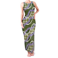 Green Hawaii Palaka Honohono Pikake Family Matching Tank Maxi Dress and Hawaiian Shirt Hawaiian Orchid Lei Polynesian Pattern LT14 Green - Polynesian Pride