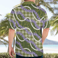 Green Hawaii Palaka Honohono Pikake Hawaiian Shirt Hawaiian Orchid Lei Polynesian Pattern - Polynesian Pride