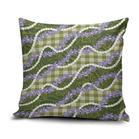 Green Hawaii Palaka Honohono Pikake Pillow Cover Hawaiian Orchid Lei Polynesian Pattern - Polynesian Pride