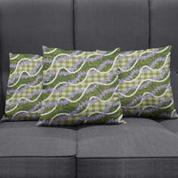 Green Hawaii Palaka Honohono Pikake Pillow Cover Hawaiian Orchid Lei Polynesian Pattern - Polynesian Pride