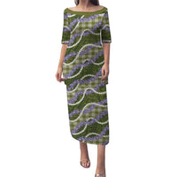 Green Hawaii Palaka Honohono Pikake Puletasi Hawaiian Orchid Lei Polynesian Pattern - Polynesian Pride