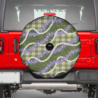 Green Hawaii Palaka Honohono Pikake Spare Tire Cover Hawaiian Orchid Lei Polynesian Pattern - Polynesian Pride