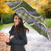 Green Hawaii Palaka Honohono Pikake Umbrella Hawaiian Orchid Lei Polynesian Pattern - Polynesian Pride