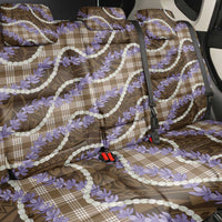 Brown Hawaii Palaka Honohono Pikake Back Car Seat Cover Hawaiian Orchid Lei Polynesian Pattern - Polynesian Pride