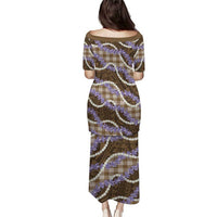 Brown Hawaii Palaka Honohono Pikake Puletasi Hawaiian Orchid Lei Polynesian Pattern - Polynesian Pride