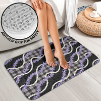 Black Hawaii Palaka Honohono Pikake Bathroom Set Hawaiian Orchid Lei Polynesian Pattern - Polynesian Pride