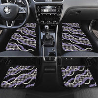 Black Hawaii Palaka Honohono Pikake Car Mats Hawaiian Orchid Lei Polynesian Pattern - Polynesian Pride